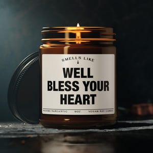 Gut segne dein Herz Südliche Kerze Geschenk Weihnachtsgeschenk für Sie Sarkastische Kerze Südländer Charme-Kerzengeschenk für Familie, Freund, Mitarbeiter