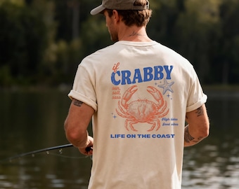Crabby Crab Tropical T-Shirt: Life on the Coast Beach Lover Tee
