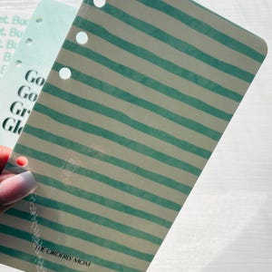 Tableau de bord A6 | Rayures bleues | Portefeuille A6 | Reliure A6