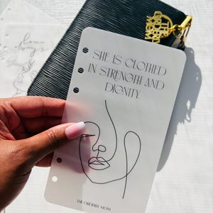 A6 Dashboard | Matte Vellum Dashboards-   She is clothed
