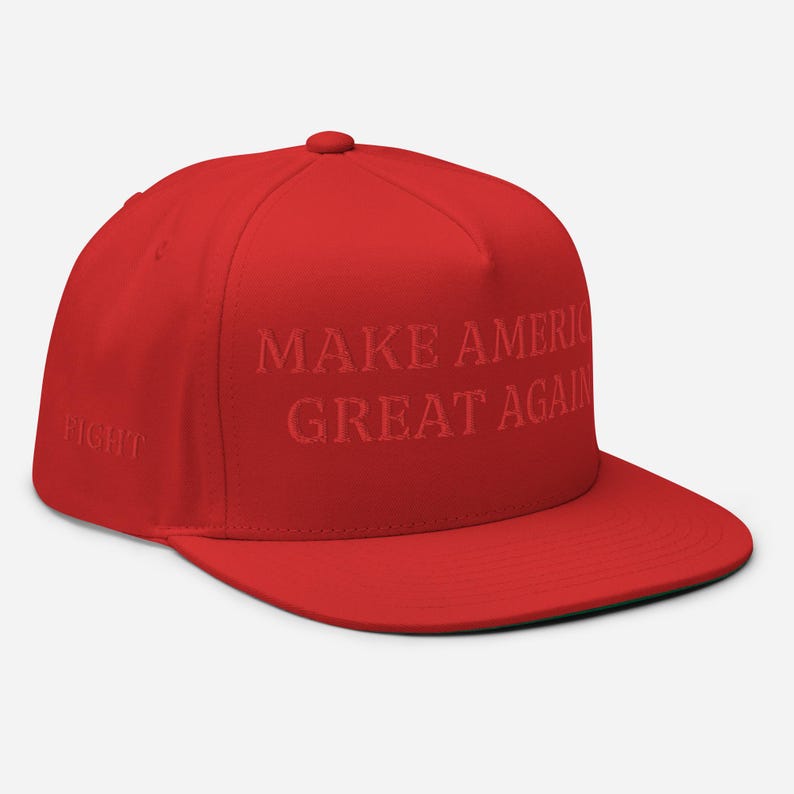 MAGA - Embroidered Red on Red Flat Bill Cap