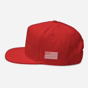 MAGA - Embroidered Red on Red Flat Bill Cap