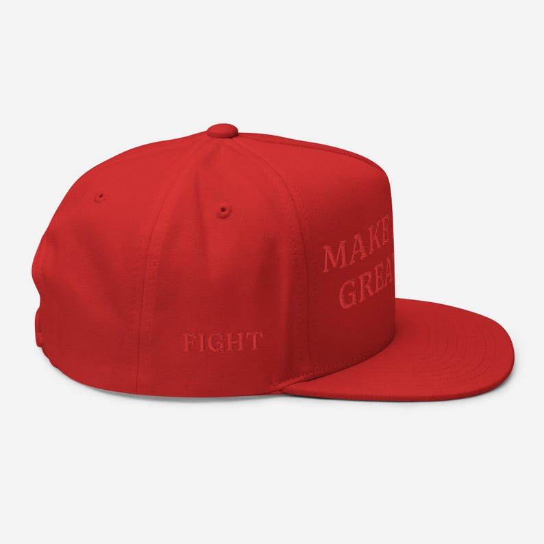 MAGA - Embroidered Red on Red Flat Bill Cap