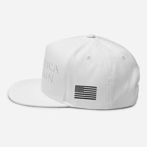 MAGA - Embroidered White on White Flat Bill Cap