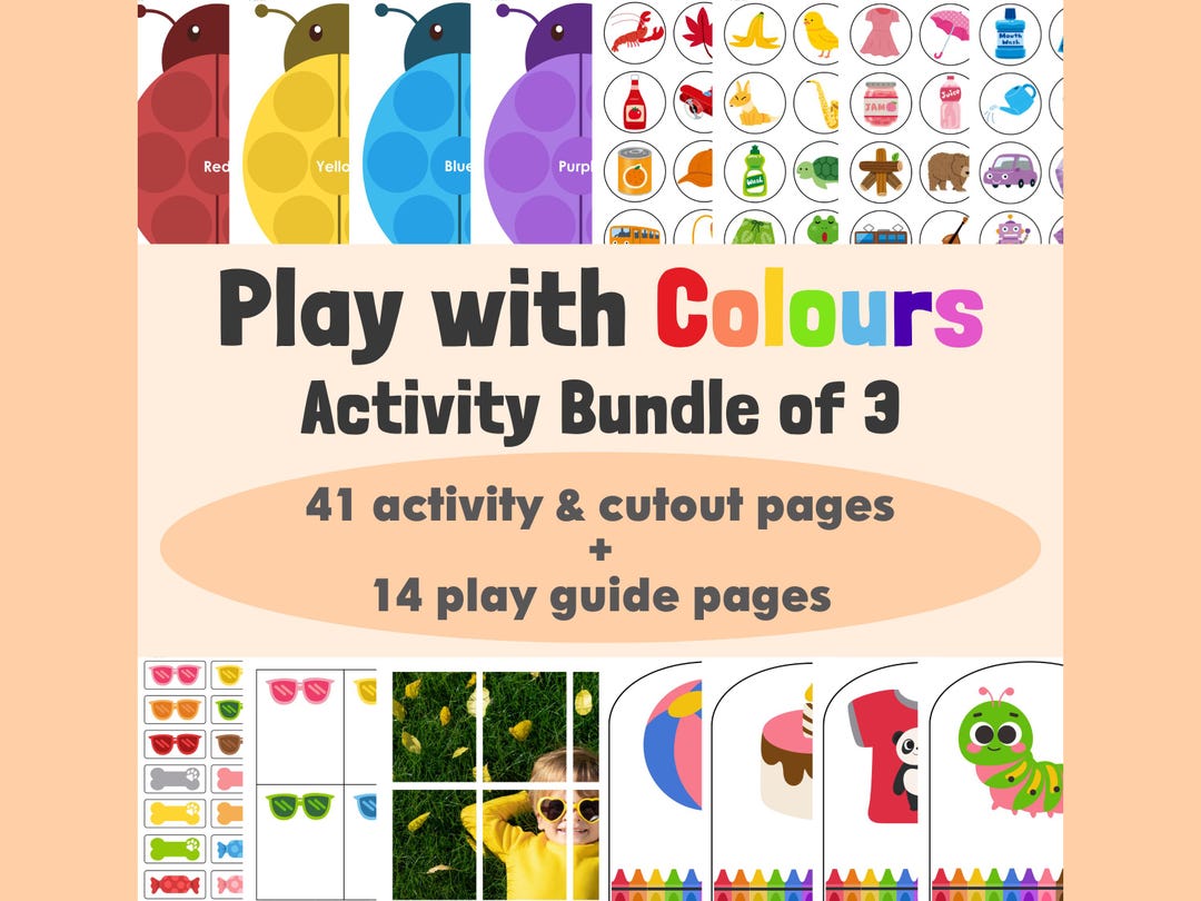 Play With Colours Preschool Printable Bundle With 3 Colour Activities ...