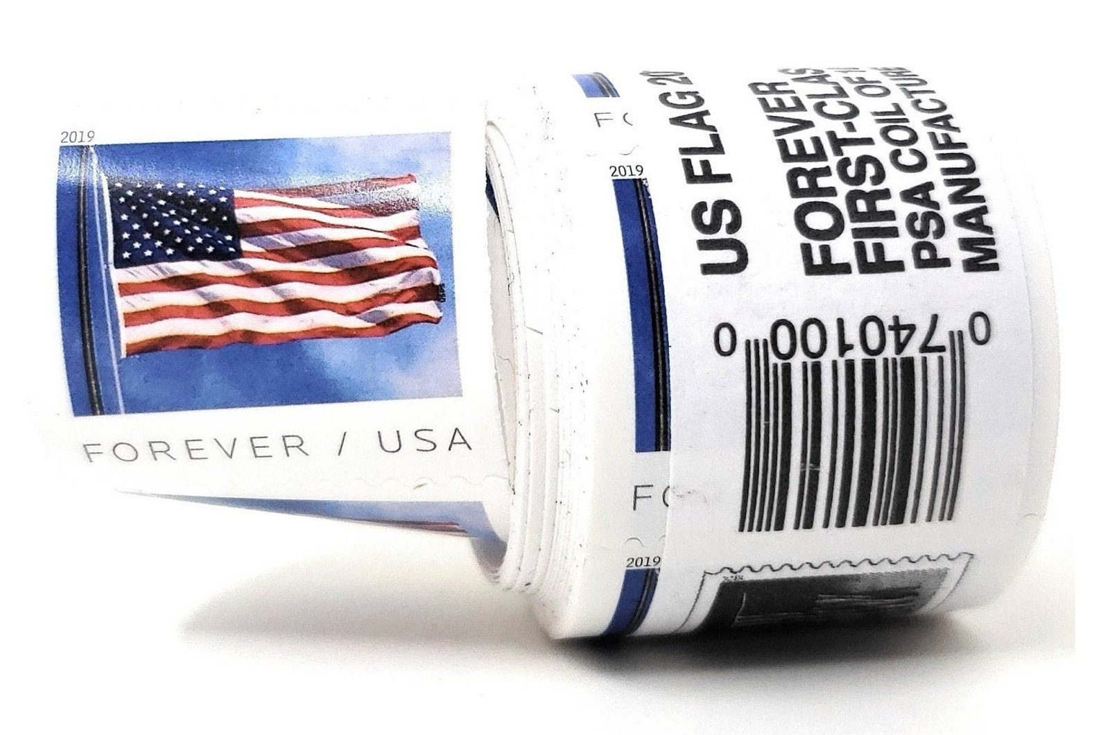 Roll Coil USPS Forever Stamps 2019 US Flag Postage Etsy