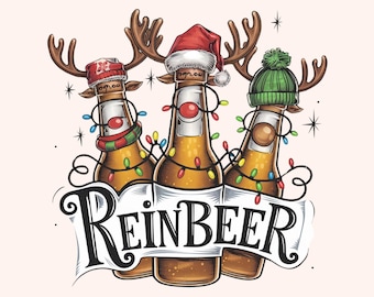Funny Christmas Shirt Png, Reindeer Shirt Png, Beer Shirt, Christmas Shirt for Men, Funny Christmas Gift, Christmas Beer Png, Reinbeer Png