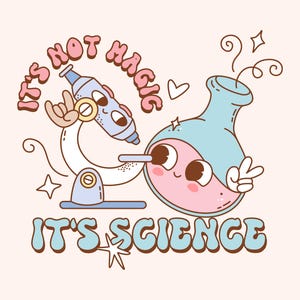 Groovy Science PNG: Back to School T-Shirt Sublimation Design (Digital Download)