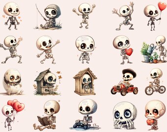 Cute Skeletons Png Bundle, Halloween Png Bundle, Skeleton Sublimation, Funny Halloween Shirt, Trending Halloween Skeletons, Cute Halloween