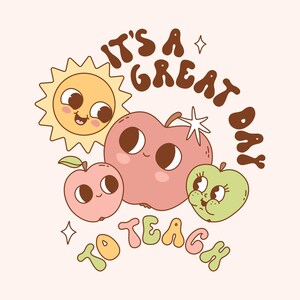 Groovy Back to School PNG: Teacher T-Shirt Design (Digital Download