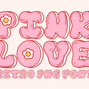 Alphabet Png, Retro Alphabet, Pink Letters, Valentines Font, Retro Font Png, Bubble Alphabet, Pink Font Png, Valentine Letters, Valentines