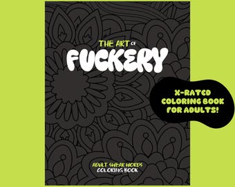 Swear Word Coloring Therapy, Swear Word Coloring Pages with Sweary, Inspirational Quotes, 40 Digital Coloring Pages, Instant Download PDF