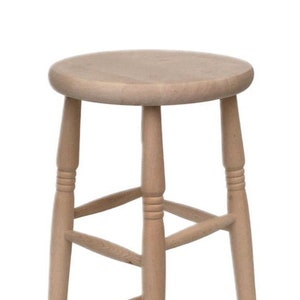 Unfinished pine store bar stools