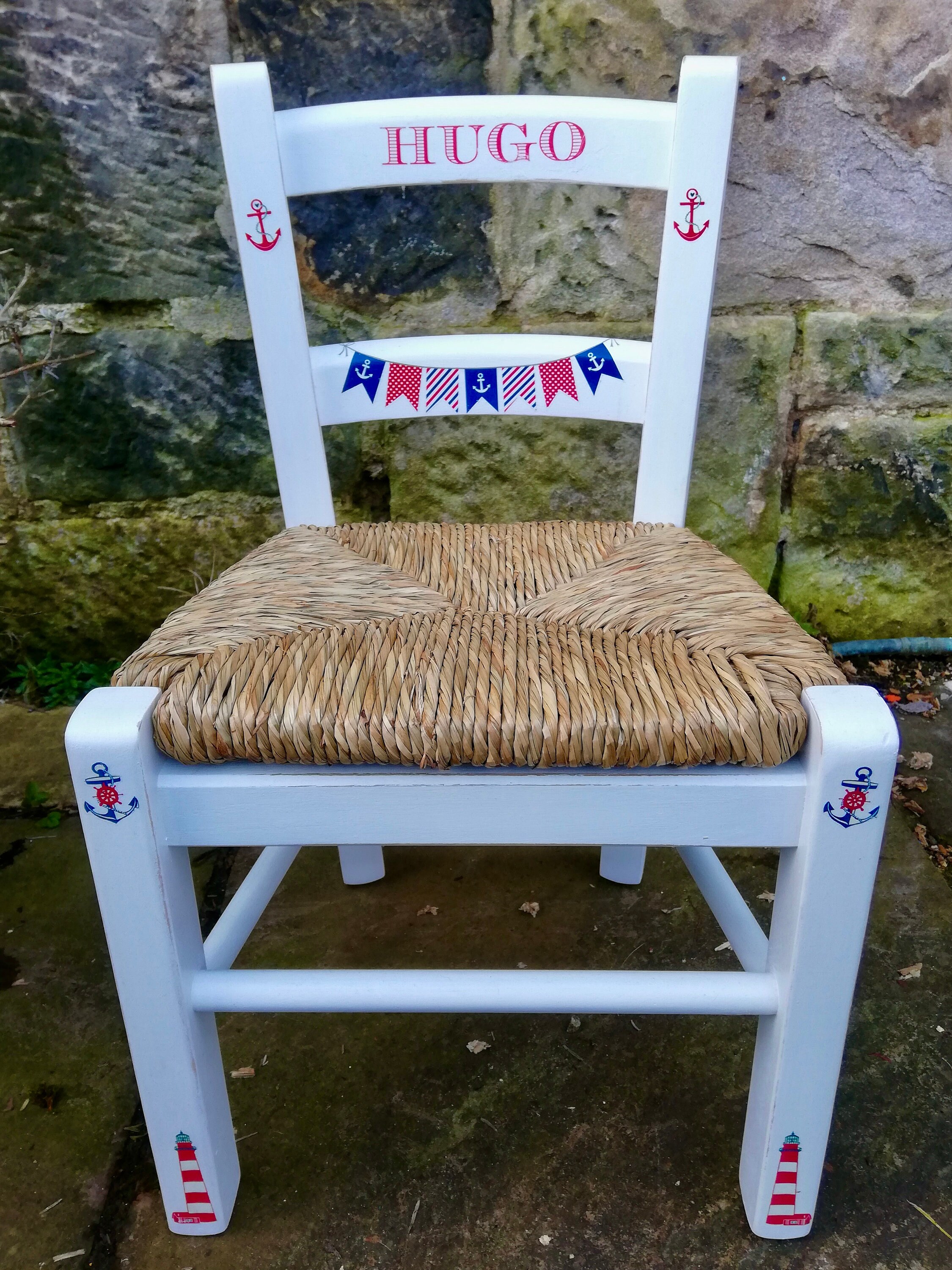 personalised wooden chair for child