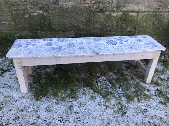 White teak bench discount