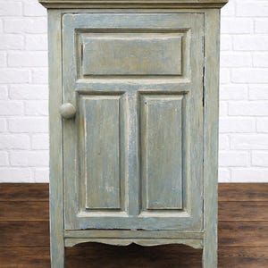 Vintage rustic floor cabinet / cuboard painted in layers of distressed Milk Paint. Pls send your postcode for a delivery quote