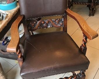 Set of  3 Antique vintage throne chairs  available for reupholstery and painting your choice of colour