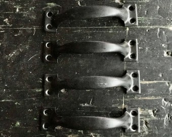 Set of black metal furniture handles - 6 available