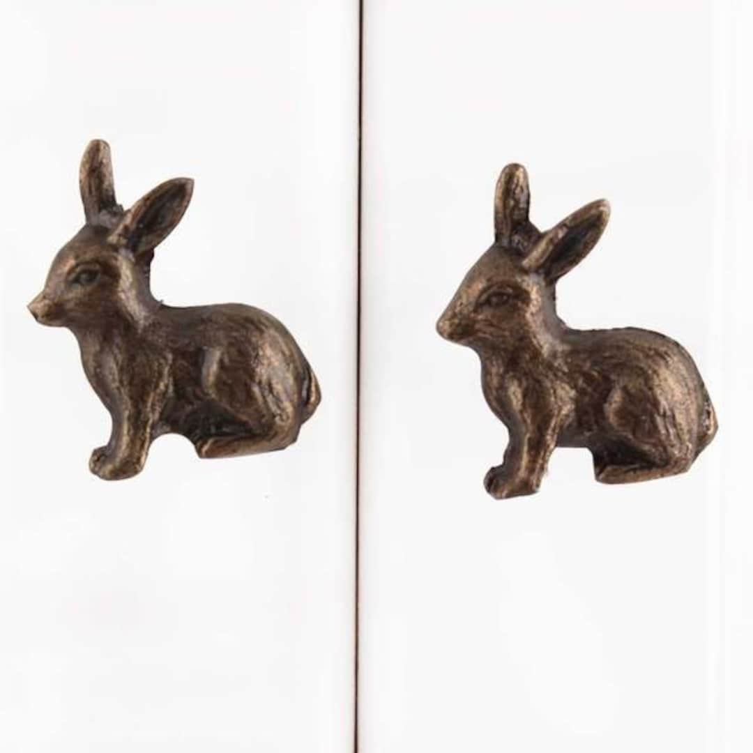 Drawer Lack Rabbit Antique Style Rabbit Metal Drawer Knobs - Etsy
