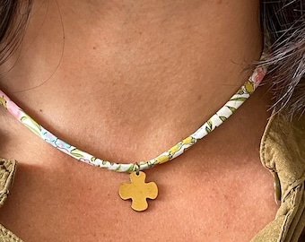Liberty necklace of your choice + rounded gold cross
