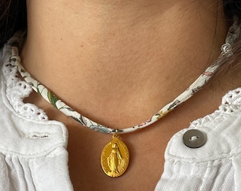 Miraculous medal necklace and liberty cord