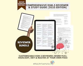 DSM-5 Diagnostic Criteria Aligned Cheat Sheet Printable Therapist Quick Guide Mental Health Reference Digital Counseling Resource Psychology