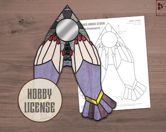 Ouija Planchette Stained Glass Pattern: Witchy Gothic DIY • Digital Download, Cricut Compatible! • HOBBY LICENSE