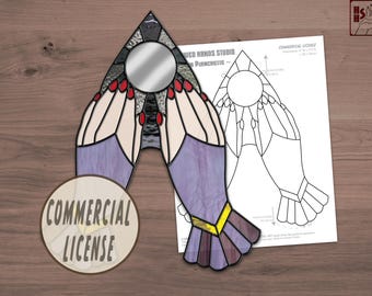 Ouija Planchette Stained Glass Pattern: Witchy Gothic DIY • Digital Download, Cricut Compatible! • COMMERCIAL LICENSE
