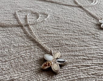 Breastmilk “Jasmine” necklace pendant 925 sterling silver DIY kit