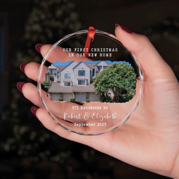 Personalized New Home Ornament 2025: Photo Christmas Ornament