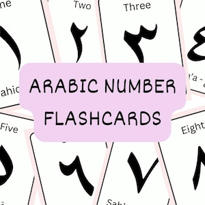 Arabic Number Flashcards for Toddlers, Home Learning (Digital)