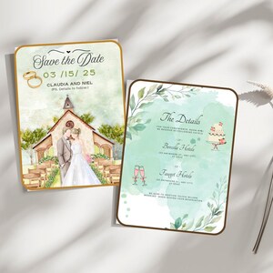 Faire-part de mariage rustique dans une grange | de mariage à la ferme | Ensemble d'invitation personnalisé de style champêtre