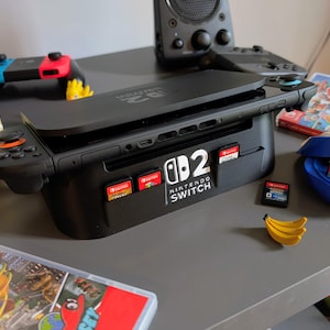 Switch 2 Dock Holder Angled for Max Airflow 4 Quick Swap Game Slots