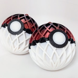 Pokeball Christmas Ornament With Optional Opening Mechanism for storing Small Gifts!