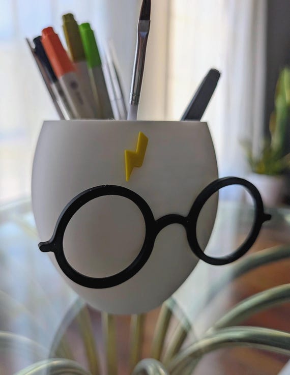 Wizard Boy Pencil Cup: Desk Organizer or Small Planter