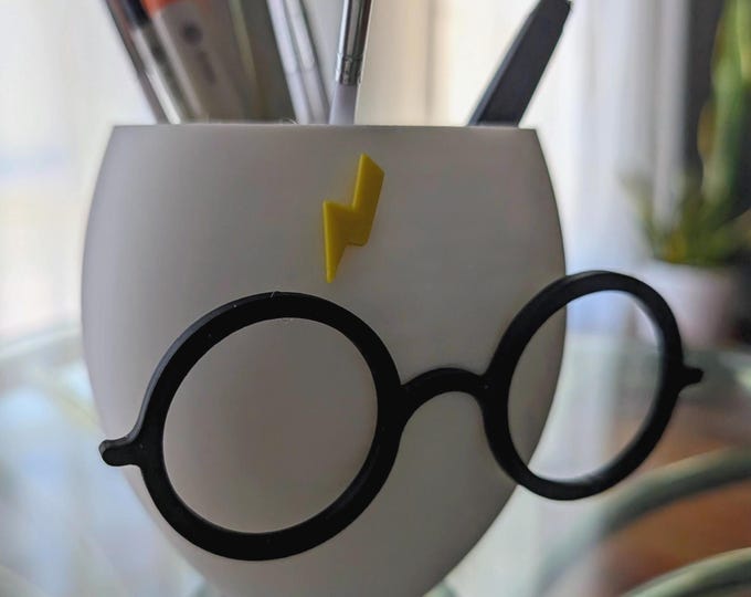 Wizard Boy Pencil Cup: Desk Organizer or Small Planter