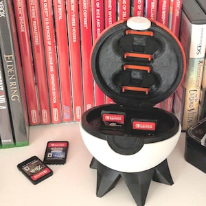 ポケボールをテーマにしたニンテンドースイッチカートリッジホルダーは16個のゲームを収納できます