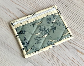 Small Vinyl Coin Purse Ocean Fish Window Zipper Pouch Card Holder