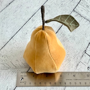 Golden Velveteen Decorative Pear Fall Autumn Home Decor image 2