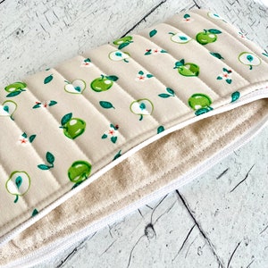 Quilted Pencil Case Green Apples Pencil Pouch Students Back to School image 4