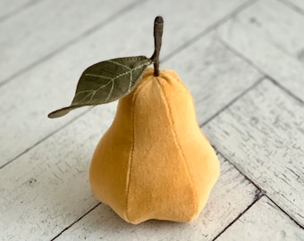 Golden Velveteen Decorative Pear Fall Autumn Home Decor