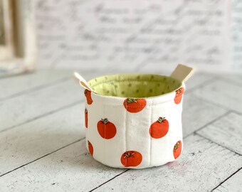 Small Fabric Cup Cute Tomatoes Gardening Little Fabric Basket Bucket