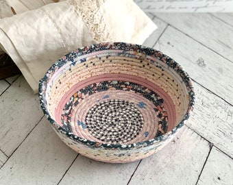 Rope Bowl Rope Basket Pastel Florals Colorful Florals