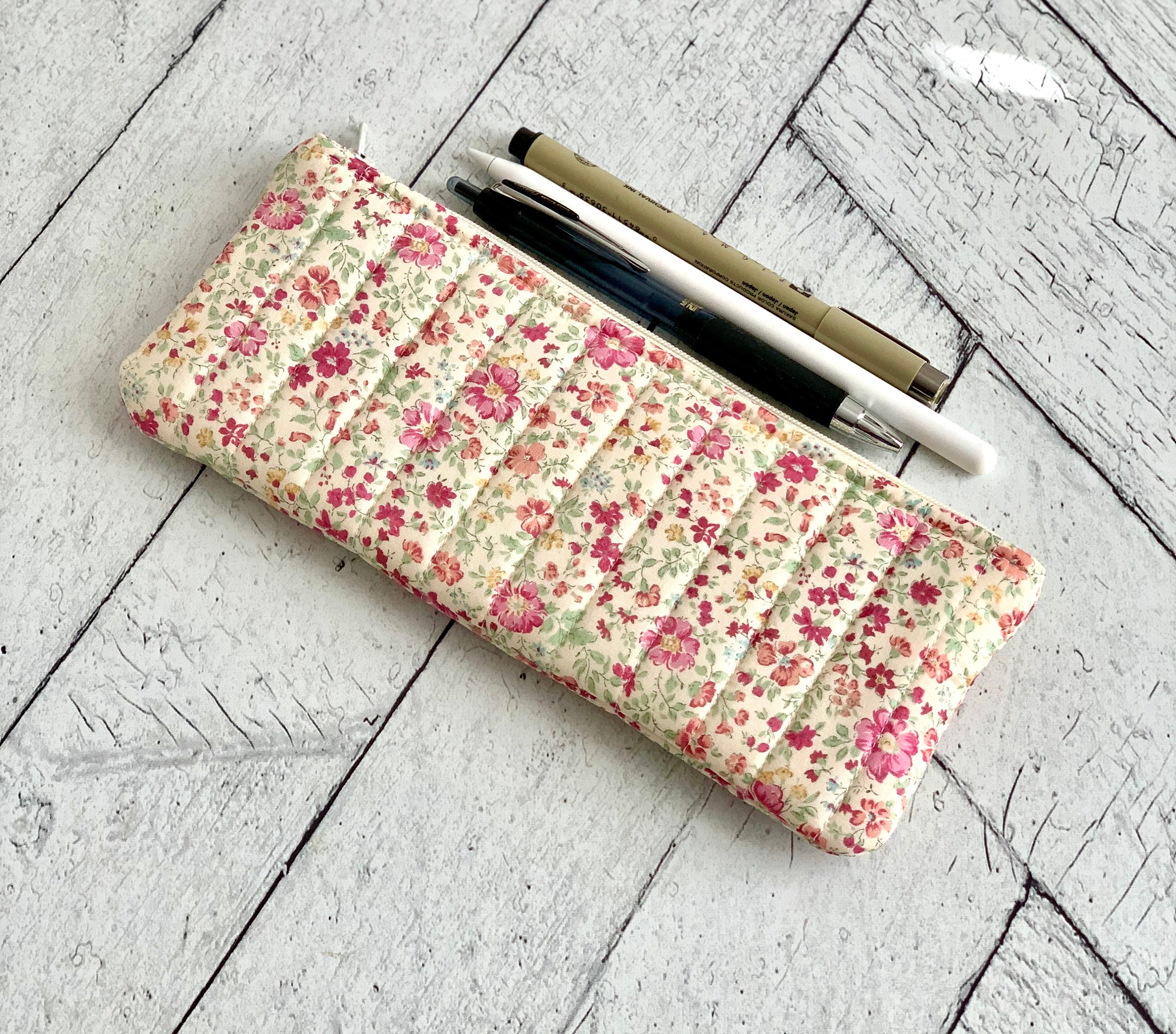 Custom Floral Pencil Pouch w T-bottom – Play Therapy Creative