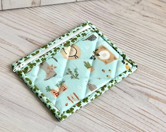 Small Vinyl Coin Purse Gardening Window Zipper Pouch Card Holder