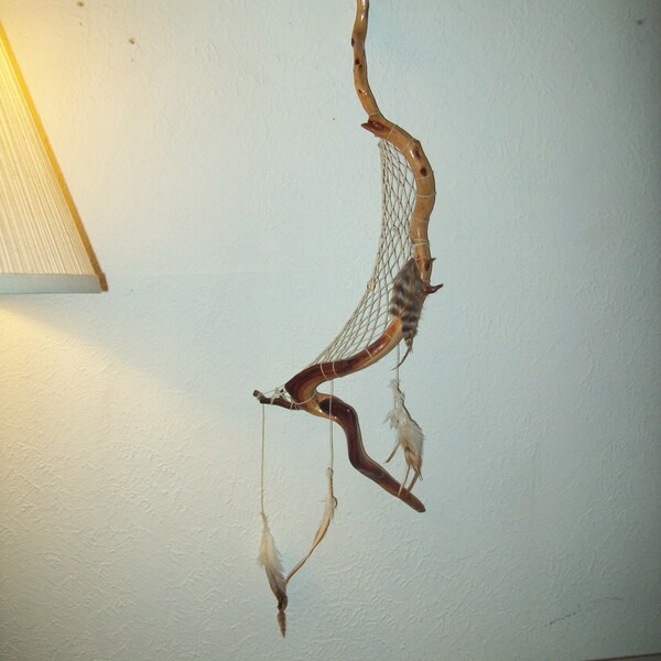 Large Dreamcatcher 0n Natural Manzanita Wood