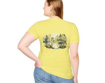 Lake Life T-Shirt: Watercolor Lake Scene, Nature Lover Tee
