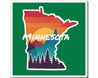 Retro Minnesota Magnet: Vintage Style Souvenir (3 Sizes)