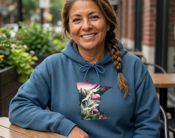 Lady Slipper Pullover Hoodie: Minnesota State Flower, Botanical Gift
