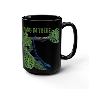 Hang In There - Blue Tree Monitor Black Mug 15oz